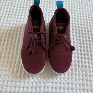 Native Toddler Boy Burgundy High Tops: Size 10 Toddler